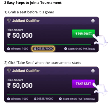 2 Easy Steps to join a Tournament